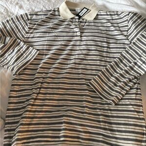 Babaton Striped Black and Cream Long Sleeve Top